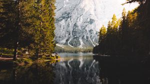 Preview wallpaper mountains, lake, forest, landscape, nature