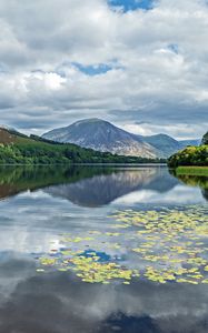 Preview wallpaper mountains, lake, forest, trees, reflection