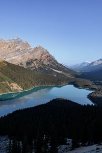 Preview wallpaper mountains, lake, forest, shadow, landscape
