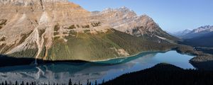 Preview wallpaper mountains, lake, forest, shadow, landscape