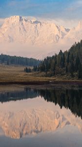 Preview wallpaper mountains, lake, forest, reflection, nature