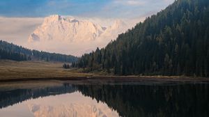 Preview wallpaper mountains, lake, forest, reflection, nature