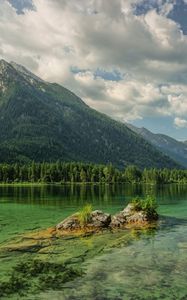 Preview wallpaper mountains, lake, hintersee, austria