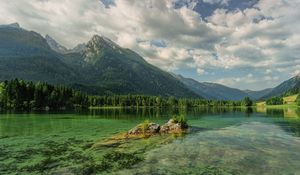 Preview wallpaper mountains, lake, hintersee, austria