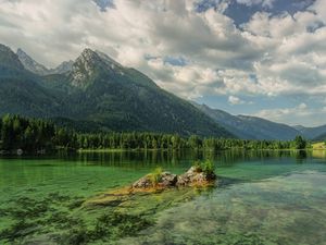 Preview wallpaper mountains, lake, hintersee, austria