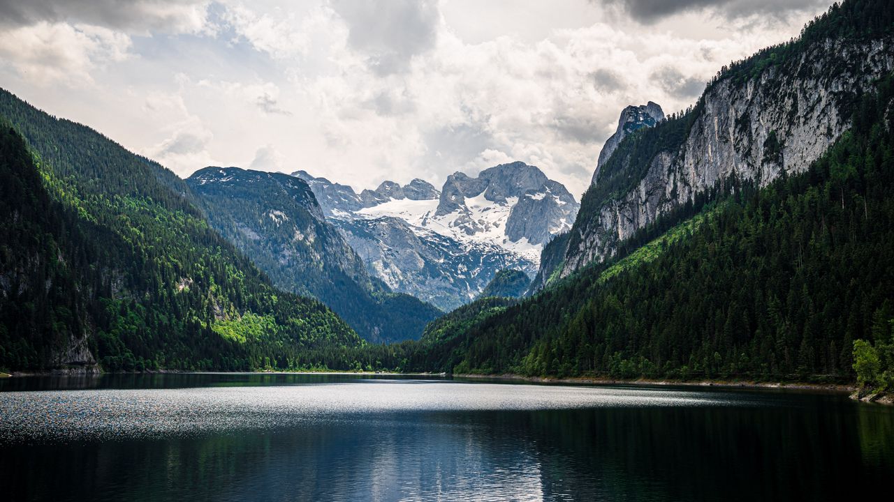Wallpaper mountains, lake, landscape, nature, silence