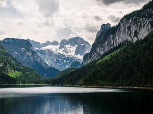 Preview wallpaper mountains, lake, landscape, nature, silence