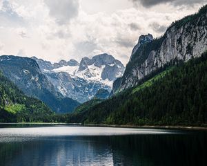 Preview wallpaper mountains, lake, landscape, nature, silence