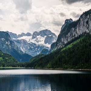 Preview wallpaper mountains, lake, landscape, nature, silence