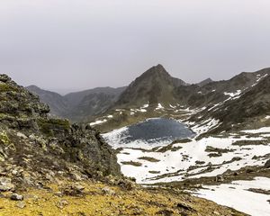 Preview wallpaper mountains, lake, landscape, nature, stones