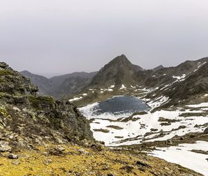 Preview wallpaper mountains, lake, landscape, nature, stones