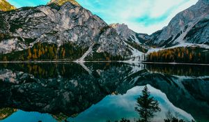 Preview wallpaper mountains, lake, landscape, banff, national park, canada