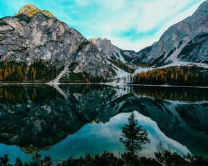 Preview wallpaper mountains, lake, landscape, banff, national park, canada