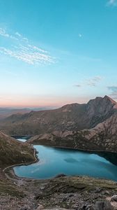 Preview wallpaper mountains, lake, landscape, peaks