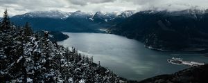 Preview wallpaper mountains, lake, landscape, distance