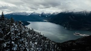 Preview wallpaper mountains, lake, landscape, distance