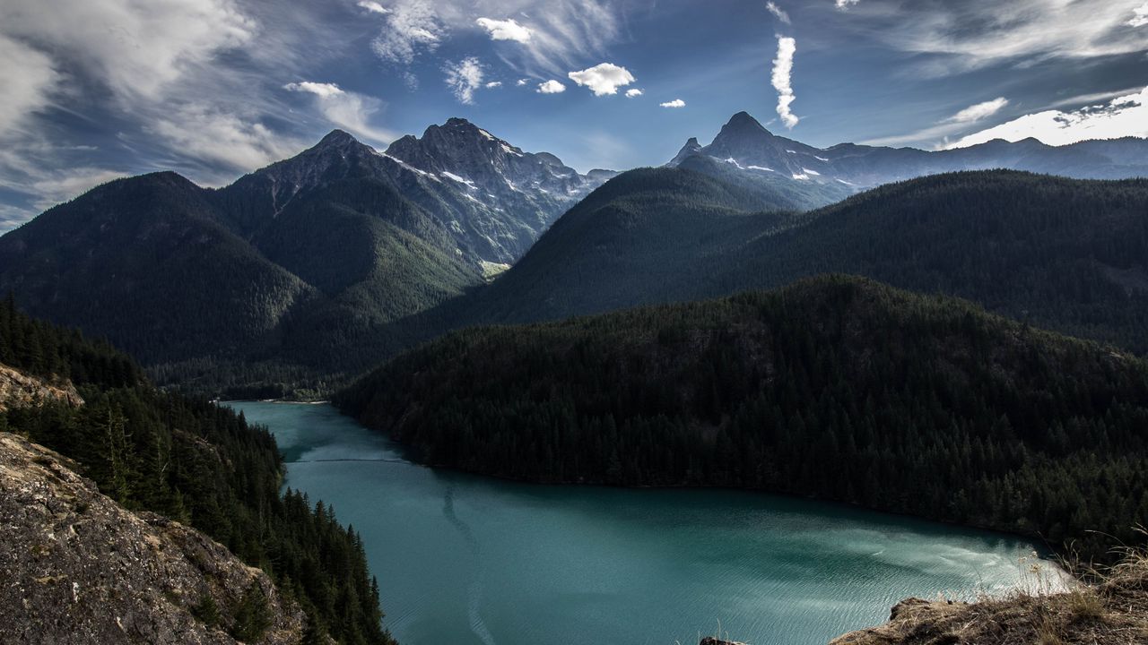 Wallpaper mountains, lake, landscape, nature