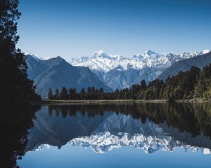 Preview wallpaper mountains, lake, new zealand