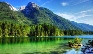 Preview wallpaper mountains, lake, pacification, summer