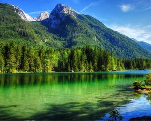 Preview wallpaper mountains, lake, pacification, summer