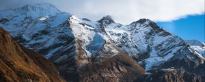 Preview wallpaper mountains, lake, peak, snowy