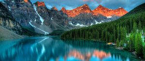 Preview wallpaper mountains, lake, reflection, trees