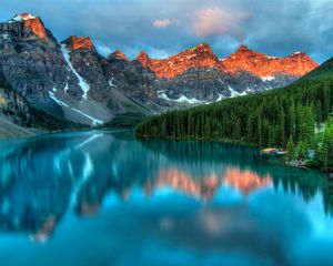 Preview wallpaper mountains, lake, reflection, trees