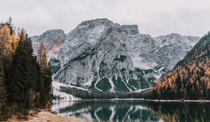 Preview wallpaper mountains, lake, reflection, sky