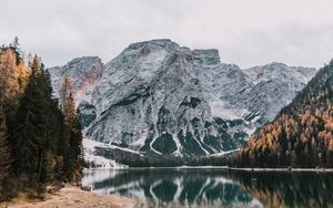 Preview wallpaper mountains, lake, reflection, sky