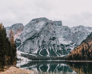 Preview wallpaper mountains, lake, reflection, sky