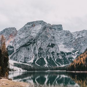 Preview wallpaper mountains, lake, reflection, sky