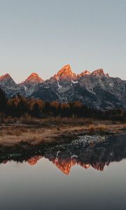 Preview wallpaper mountains, lake, reflection, water