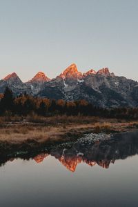 Preview wallpaper mountains, lake, reflection, water