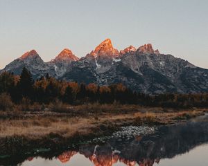 Preview wallpaper mountains, lake, reflection, water