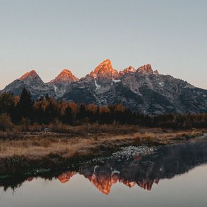Preview wallpaper mountains, lake, reflection, water