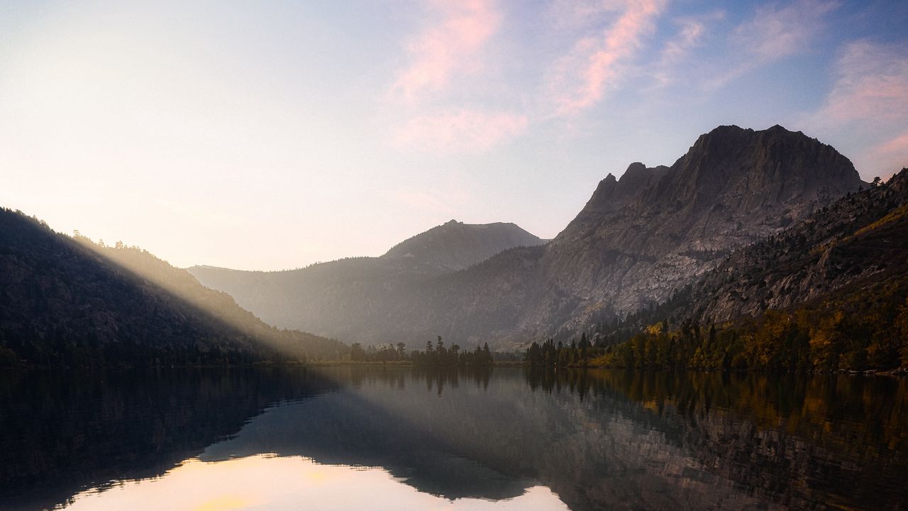 Wallpaper mountains, lake, reflection, water, landscape