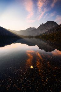 Preview wallpaper mountains, lake, reflection, water, landscape