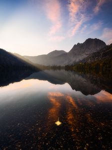 Preview wallpaper mountains, lake, reflection, water, landscape