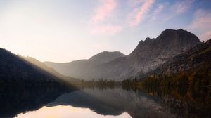 Preview wallpaper mountains, lake, reflection, water, landscape