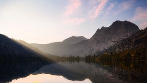 Preview wallpaper mountains, lake, reflection, water, landscape
