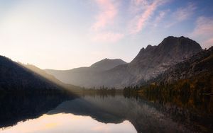 Preview wallpaper mountains, lake, reflection, water, landscape