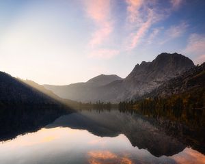 Preview wallpaper mountains, lake, reflection, water, landscape
