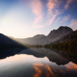 Preview wallpaper mountains, lake, reflection, water, landscape
