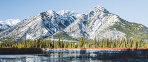 Preview wallpaper mountains, lake, reflection, trees, nature, landscape