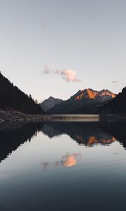 Preview wallpaper mountains, lake, reflection, trees, landscape
