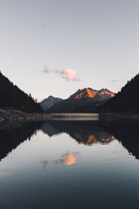 Preview wallpaper mountains, lake, reflection, trees, landscape
