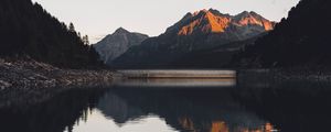 Preview wallpaper mountains, lake, reflection, trees, landscape