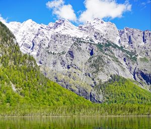 Preview wallpaper mountains, lake, reflection, landscape, nature