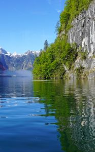 Preview wallpaper mountains, lake, reflection, nature, landscape