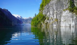 Preview wallpaper mountains, lake, reflection, nature, landscape
